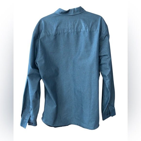 Armani Exchange Men’s Charcoal Gray/black button down shirt. XL - Picture 2 of 5